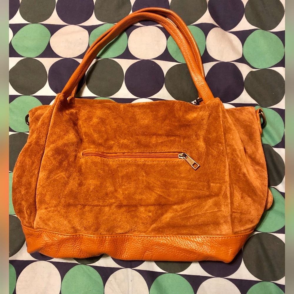 Borse in Pelle brown suede  bag with tassel